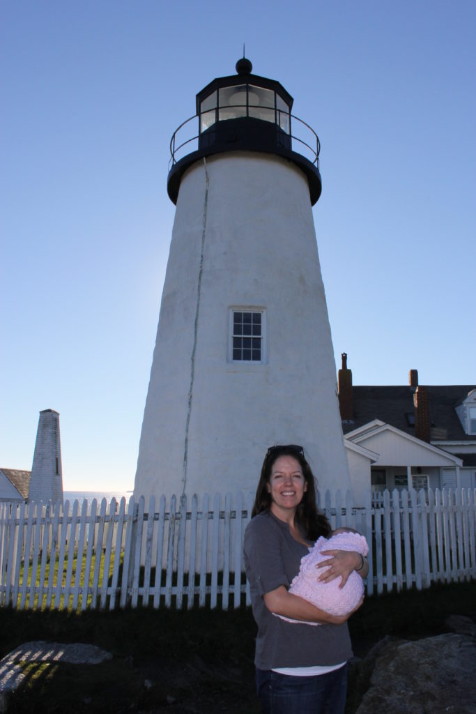 Nicole and Madeline at Pemaquid Point Light
